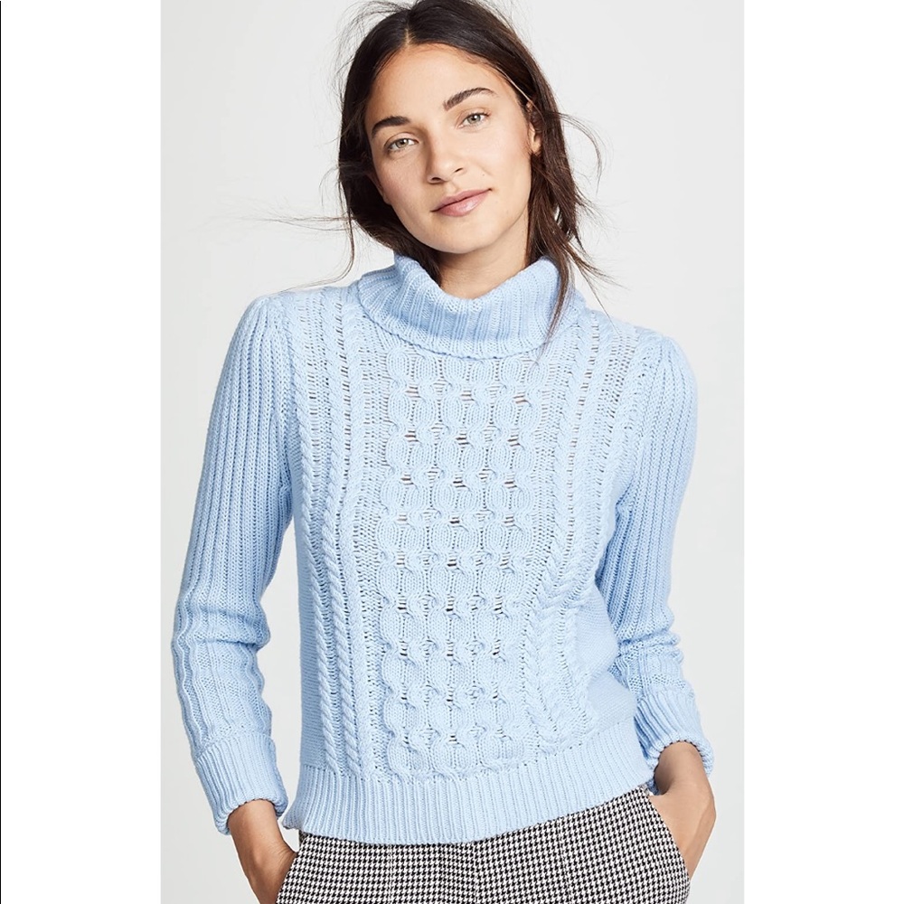 Bop Basics Shopbop Cable Knit Turtleneck